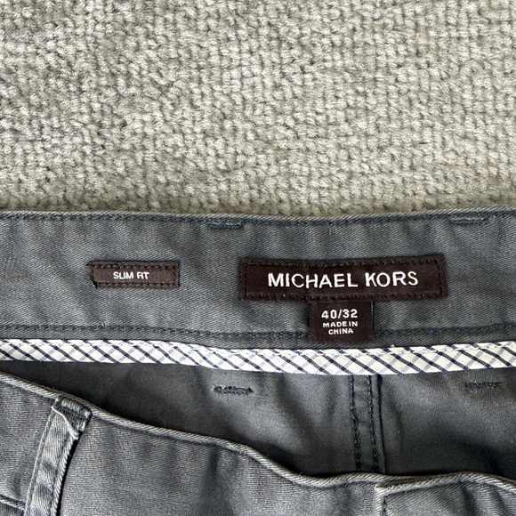 Michael Kors Slim Fit Gray Pants 40 X 32 Work Jeans - Picture 6 of 10